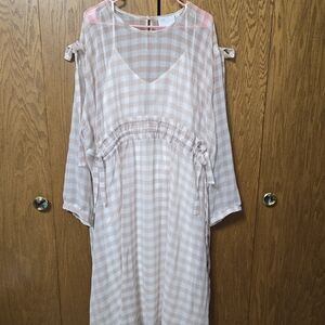 ASOS Pink and White Checkered Dress